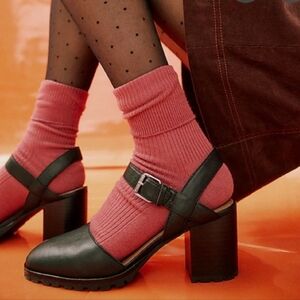 Madewell Black Chunky Heel Sandals